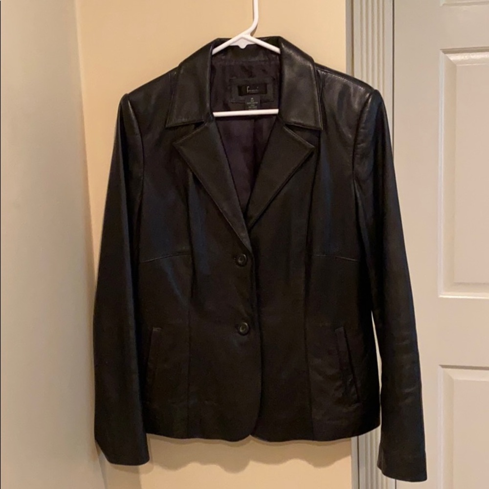 Frenchi Black Leather Jacket